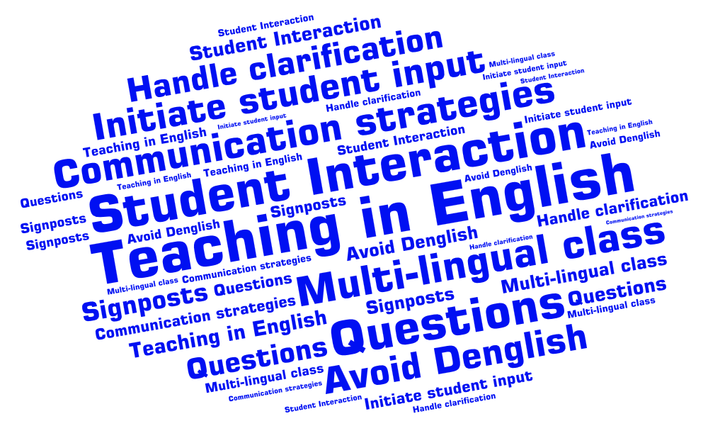 E-learning resources for teaching in English