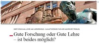 "Gute Forschung oder Gute Lehre - ist  beides möglich?" - Video der Podiumsdiskussion jetzt online